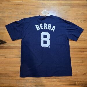 Men's New York Yankees Baseball MLB Cooperstown Navy Berra #8 T-Shirt